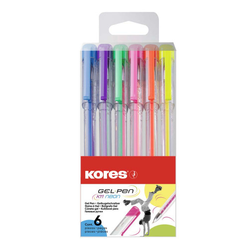 Pildspalvas gēla KORES Neon K11 6 krāsas
