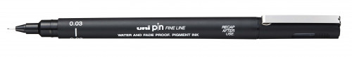 Marķieris UNI PIN-0.03 melns