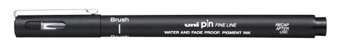 Marķieris UNI PIN Brush melns