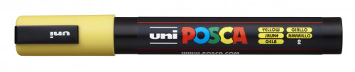 Marķieris ūdens bāzes UNI Posca PC-5M dzeltens (2)
