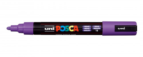 Marķieris ūdens bāzes UNI Posca PC-5M violets (12)