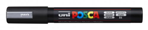 Marķieris ūdens bāzes UNI Posca PC-5M sudraba (26)
