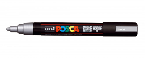 Marķieris ūdens bāzes UNI Posca PC-5M sudraba (26)