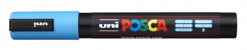Marķieris ūdens bāzes UNI Posca PC-5M gaiši zils (8)
