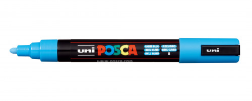 Marķieris ūdens bāzes UNI Posca PC-5M gaiši zils (8)