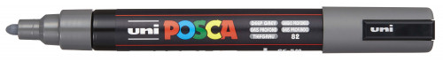 Marķieris ūdens bāzes UNI Posca PC-5M tumši pelēks (82)