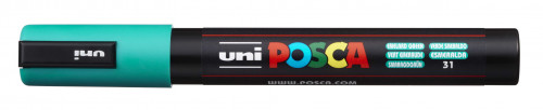 Marķieris ūdens bāzes UNI Posca PC-5M smaragdzaļš (31)