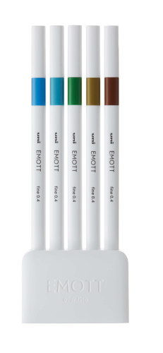 Marķieru komplekts UNI Emott 5 krāsas Nr.4 island color