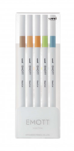 Marķieru komplekts UNI Emott 5 krāsas Nr.6 nature color