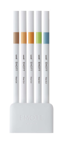 Marķieru komplekts UNI Emott 5 krāsas Nr.6 nature color