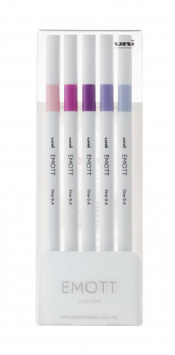 Marķieru komplekts UNI Emott 5 krāsas Nr.7 floral color