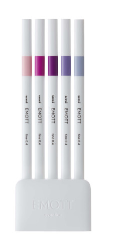Marķieru komplekts UNI Emott 5 krāsas Nr.7 floral color