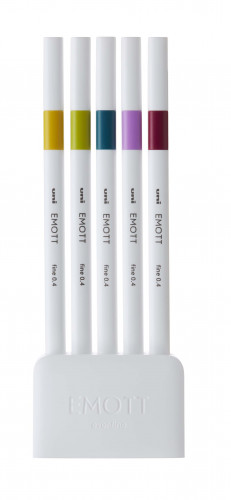 Marķieru komplekts UNI Emott 5 krāsas Nr.8 retro color
