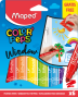 Flomāsteri MAPED Color'peps Window 6 krāsas + lupatiņa