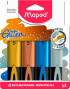Teksta marķieri MAPED Glitter Metal 4 krāsas