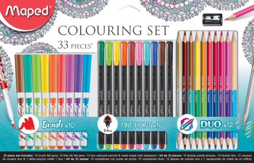 Komplekts krāsošanai MAPED Colouring set, 33 priekšmeti