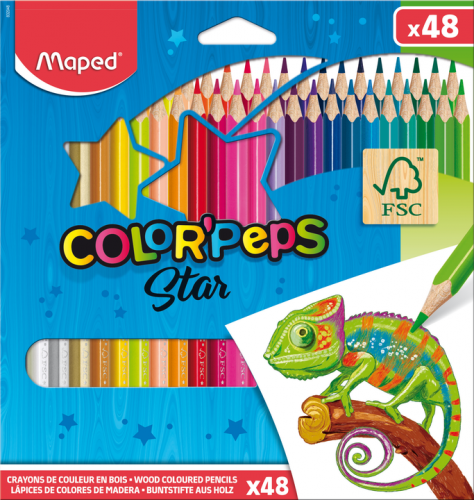 Zīmuļkrāsas MAPED "Color`Peps" 48 krāsas FSC
