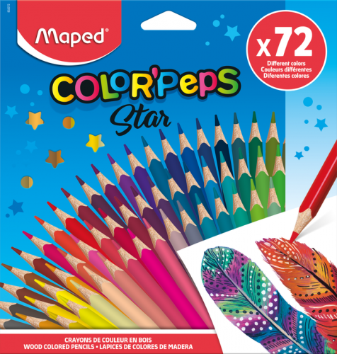 Zīmuļkrāsas MAPED "Color`Peps" 72 krāsas