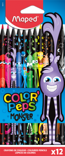 Zīmuļkrāsas MAPED "Color`Peps Monster" 12 krāsas
