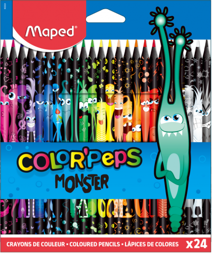 Zīmuļkrāsas MAPED "Color`Peps Monster" 24 krāsas