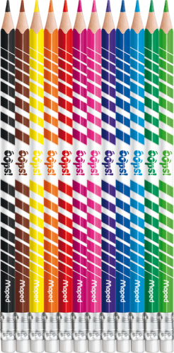 Zīmuļkrāsas MAPED ar dzēšgumiju "Color`Peps Oops" 12 krāsas