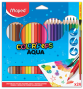 Zīmuļkrāsas MAPED AQUA 24 krāsas+ota
