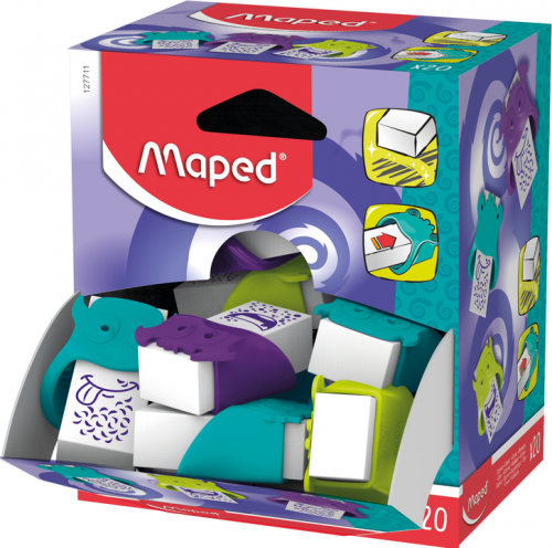 Dzēšgumija MAPED mazie monstri displejā