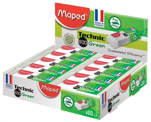 Dzēšgumija MAPED Technic 600 Green (no dust)