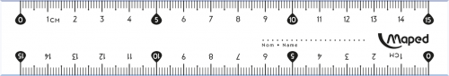 Lineāls MAPED Classic 15cm PP maisiņā