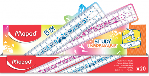 Lineāls MAPED Study nelūztošs Fancy 15cm, PP