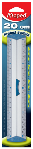 Lineāls alumīnija MAPED 20cm Protect system ar turētāju
