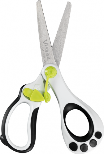 Šķēres MAPED Koopy 13cm, ar atsperi, kartona blisterī
