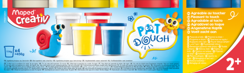 MAPED Creativ veidošanas mīklas 4 pamatkrāsas*120g 2+