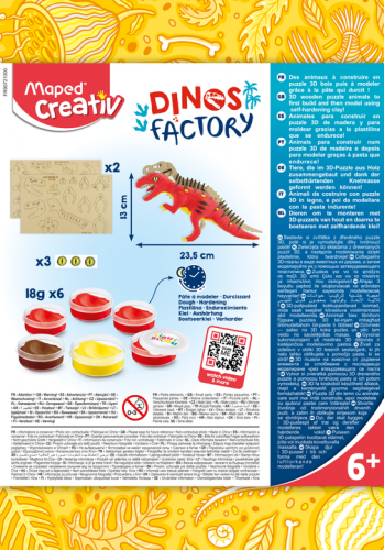 MAPED Creativ mīklas veidošanas komplekts "Dinozaurs" 6+