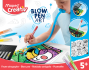 MAPED Creativ 6 krāsu pūšamie flomāsteri "Blowpen Art", 6 kartiņas, trafarets 5+