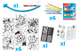 MAPED Creativ 6 krāsu pūšamie flomāsteri "Blowpen Art", 6 kartiņas, trafarets 5+