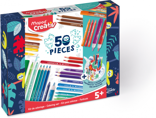 MAPED Creativ krāsošanas piederumu komplekts 50gab. 5+