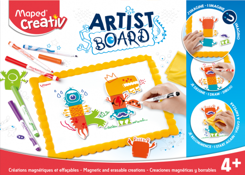 MAPED Creativ baltās tāfeles komplekts ar magnetiem 4+
