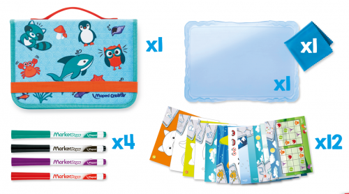 MAPED Creativ ceļojumu zīmēšanas komplekts "Dzīvnieki" 4+