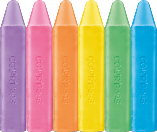 Krīts asfaltam MAPED Color'Peps 2*11cm 6 krāsas