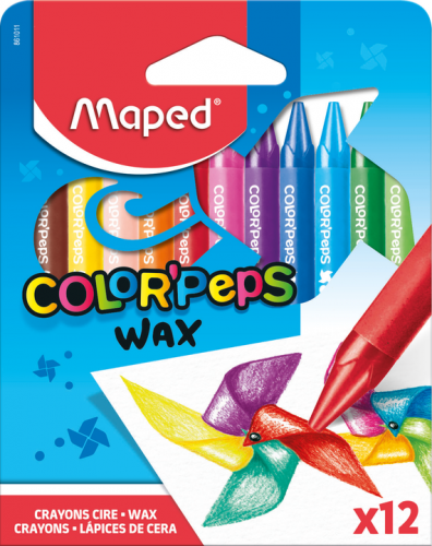 Krītiņi vaska MAPED Wax 12 krāsas