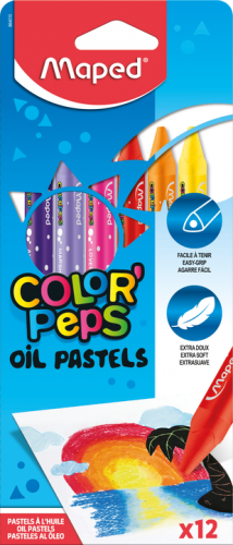 Krītiņi eļļas MAPED Oil Pastels 12 krāsas