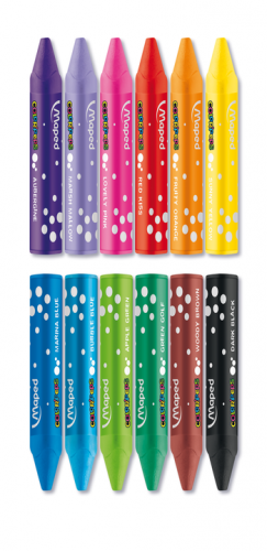 Krītiņi eļļas MAPED Oil Pastels 12 krāsas