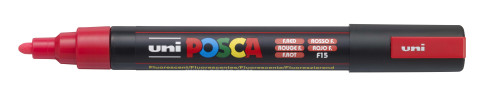 Marķieris ūdens bāzes UNI Posca PC-5M fluorescējošs sarkans (F15)