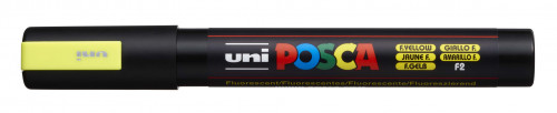 Marķieris ūdens bāzes UNI Posca PC-5M fluorescējošs dzeltens (F2)
