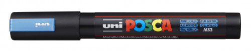 Marķieris ūdens bāzes UNI Posca PC-5M metalizēti zils (M33)