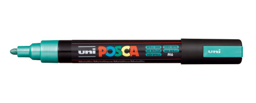 Marķieris ūdens bāzes UNI Posca PC-5M metalizēti zaļš (M6)