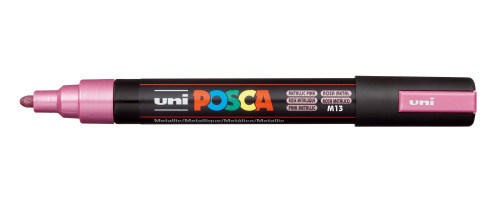 Marķieris ūdens bāzes UNI Posca PC-5M metalizēti rozā (M13)