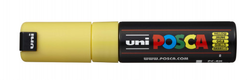 Marķieris ūdens bāzes UNI Posca PC-8K dzeltens (2)