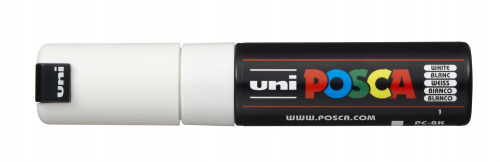Marķieris ūdens bāzes UNI Posca PC-8K balts (1)